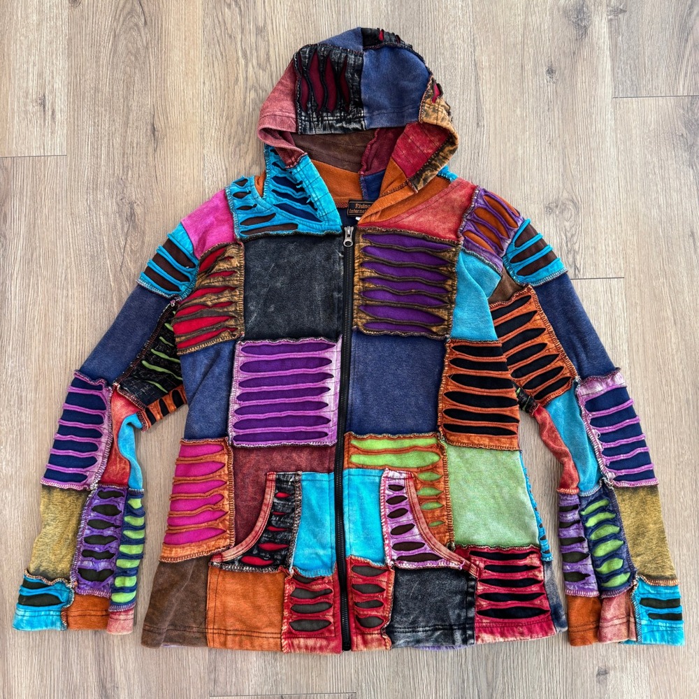 Rising International Multi-Color Patchwork Zip-Up Jacket - Picture 2 of 7